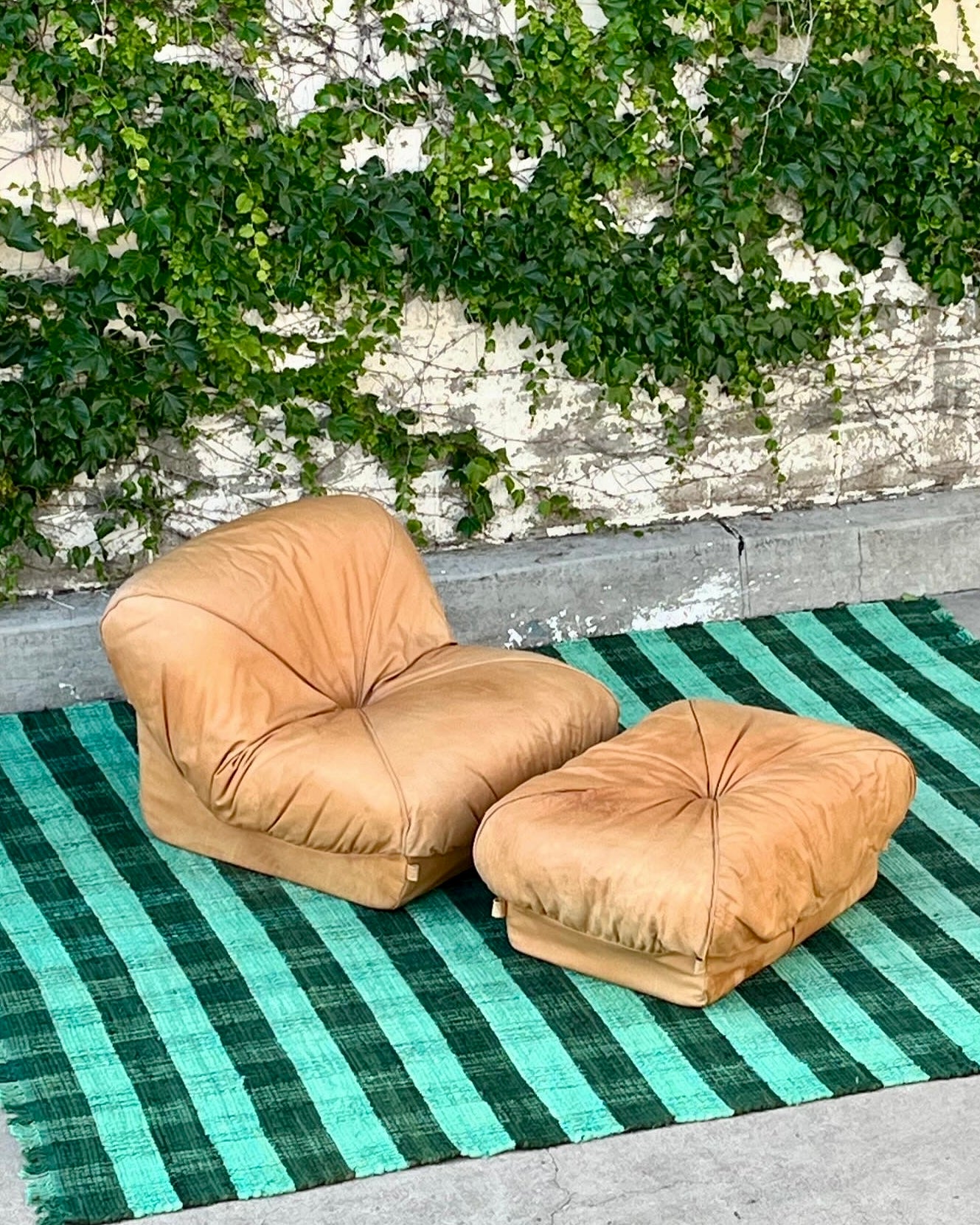 Vintage Palate Leather Lounger by Airborne
