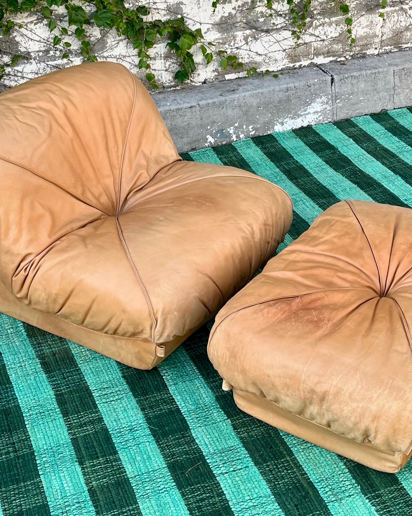 Vintage Palate Leather Lounger by Airborne