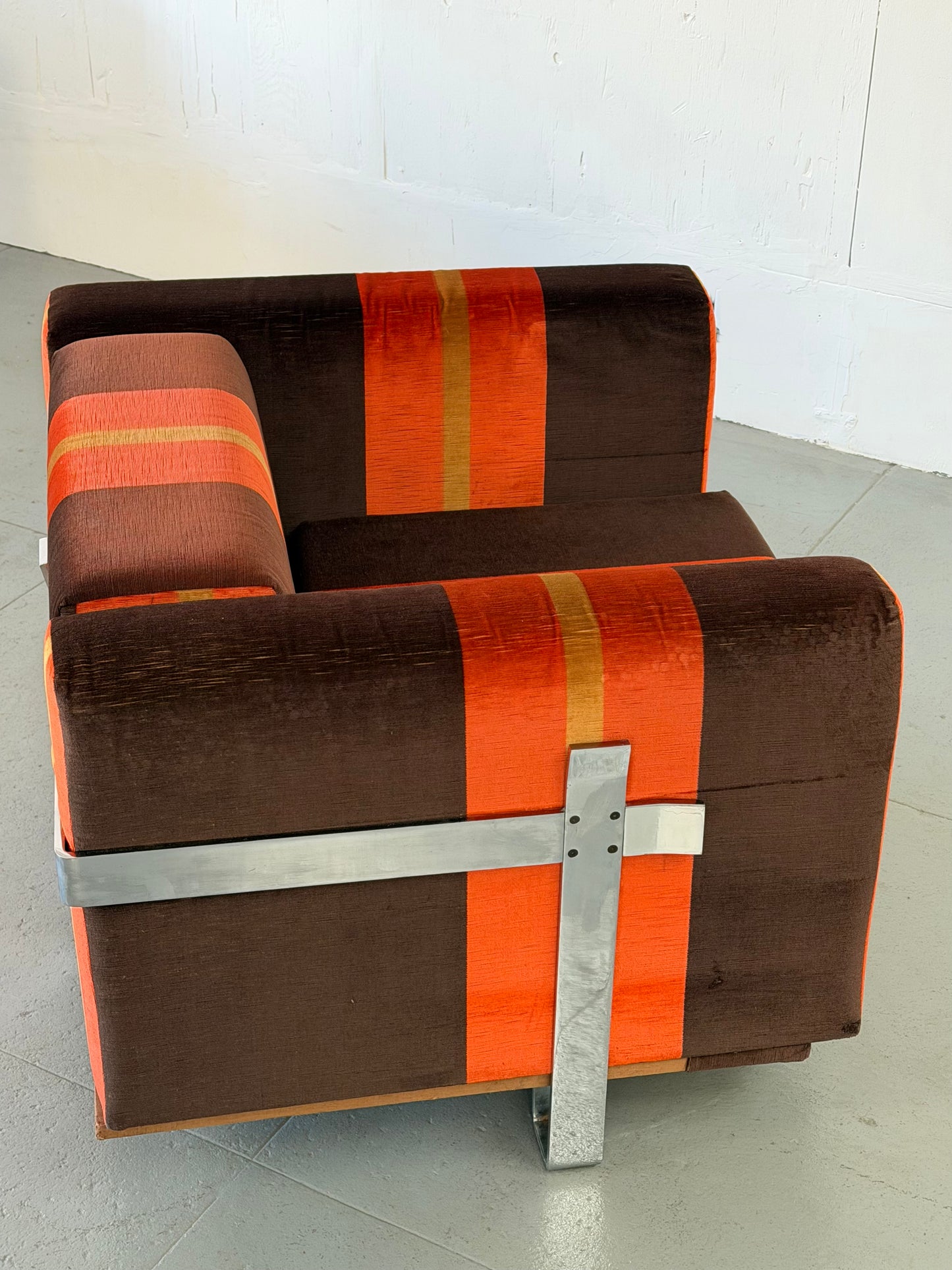 Vintage Steel Frame Armchair