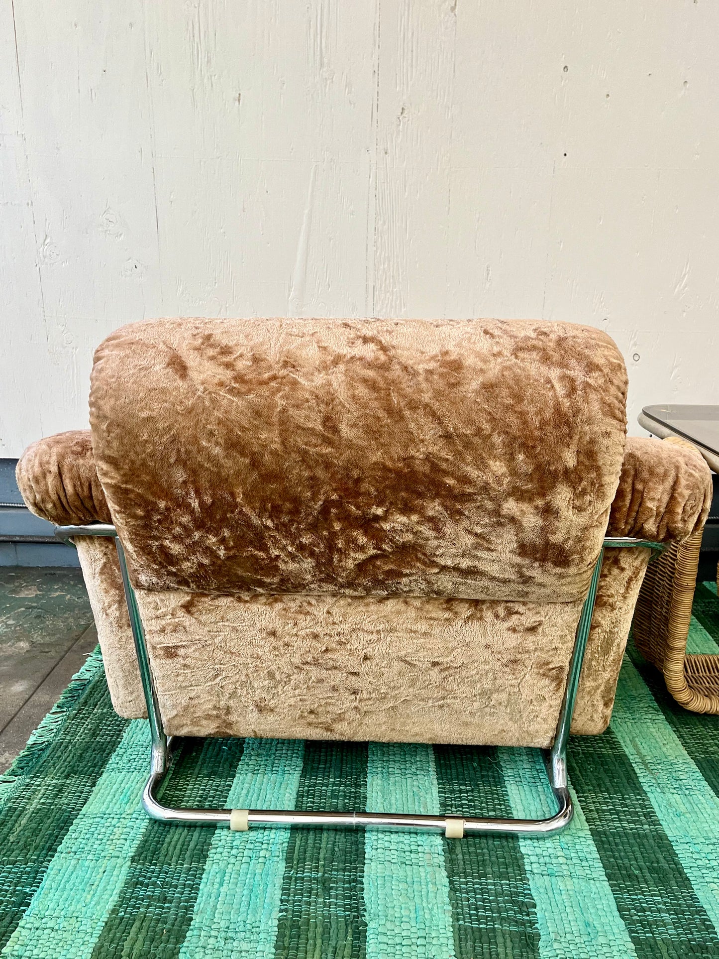 Vintage Crushed Velvet Armchairs