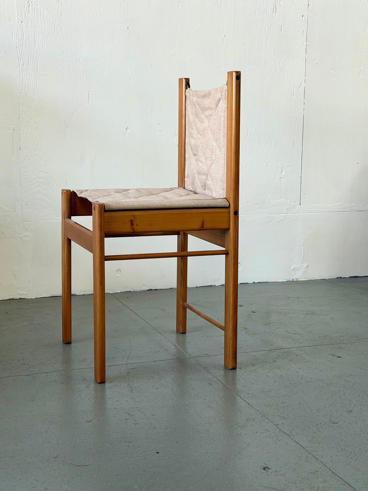 Vintage Oak & Fabric dining chairs