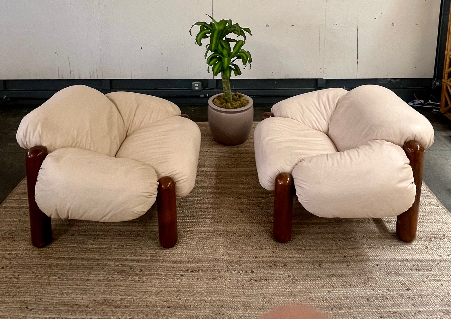Vintage Gruppo Dam Leather Armchairs