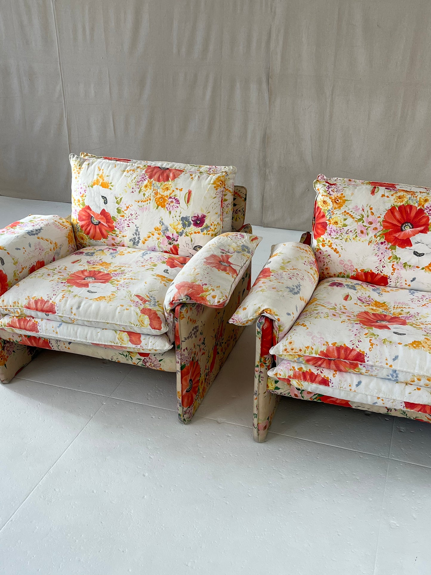 Floral Italian Armchairs