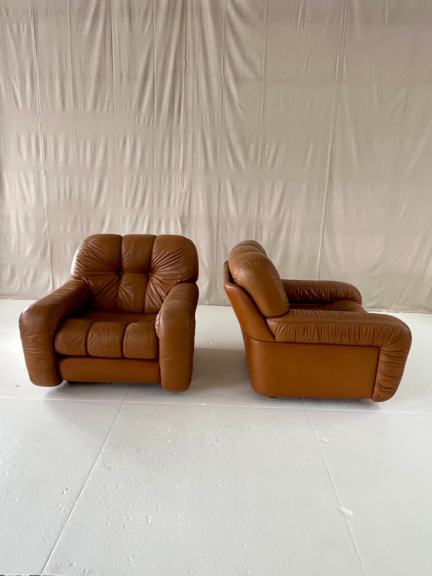 Busnelli leather armchairs