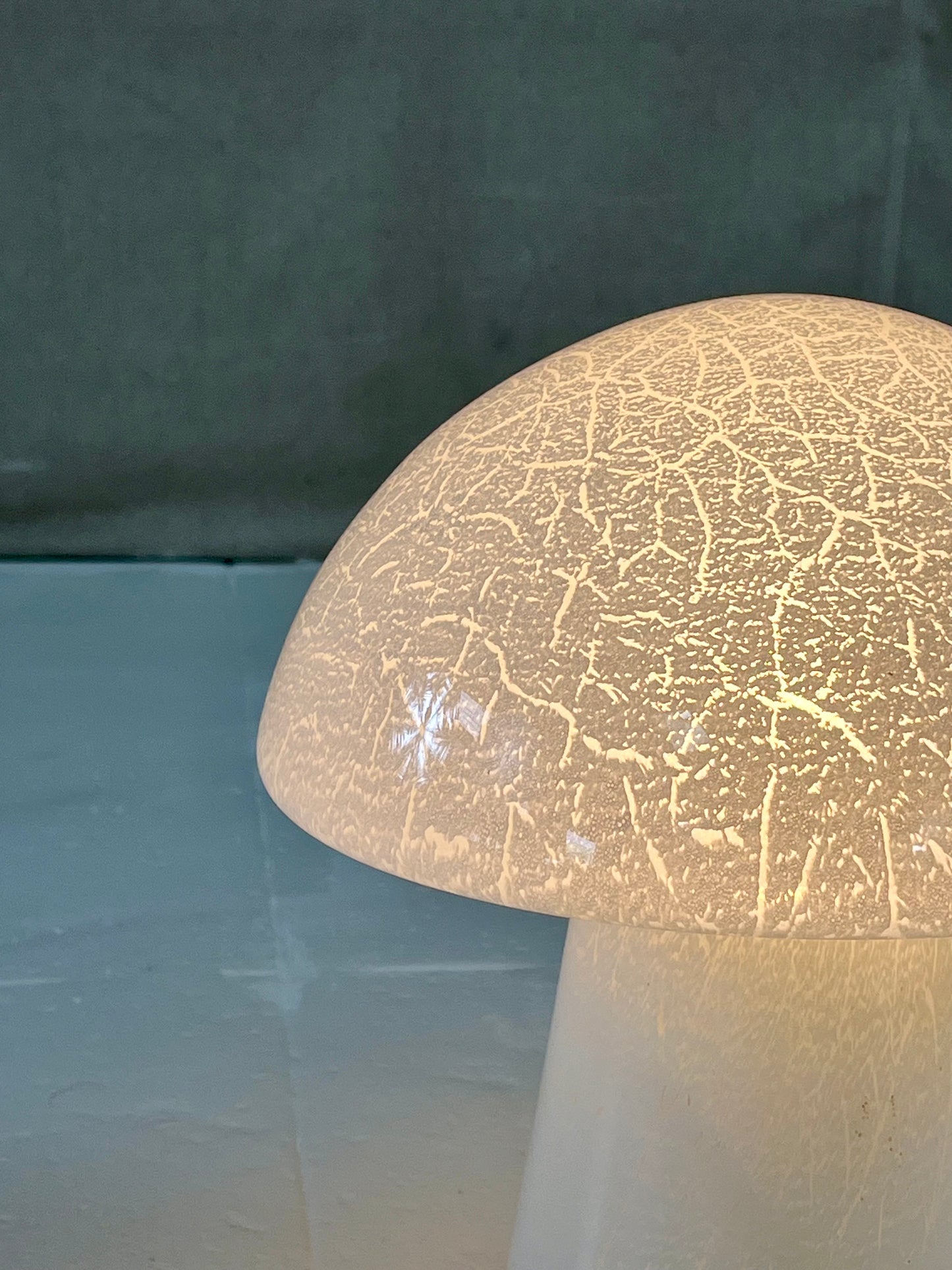Vintage Mushroom glass table lamps