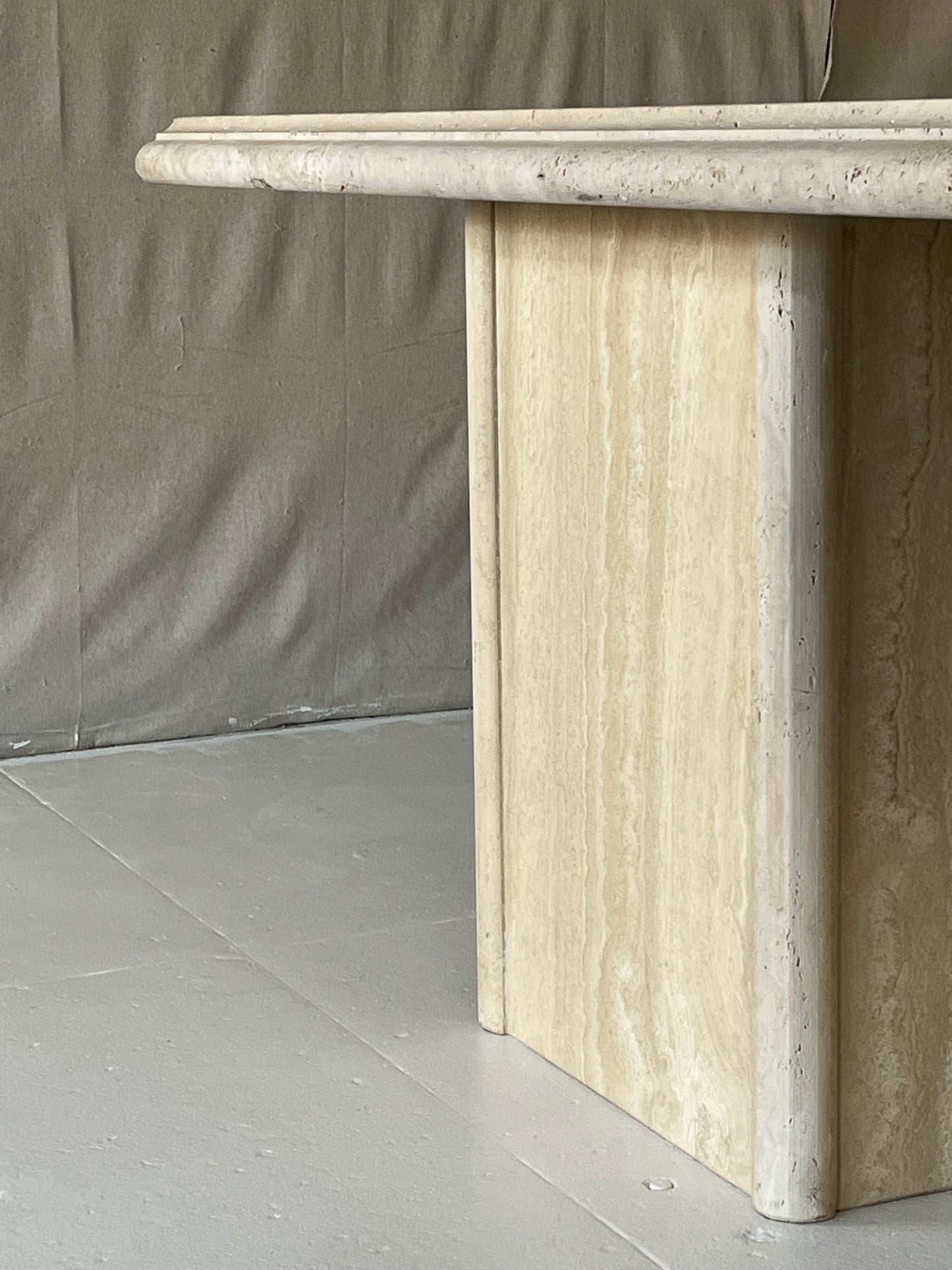 Italian Travertine Console Table