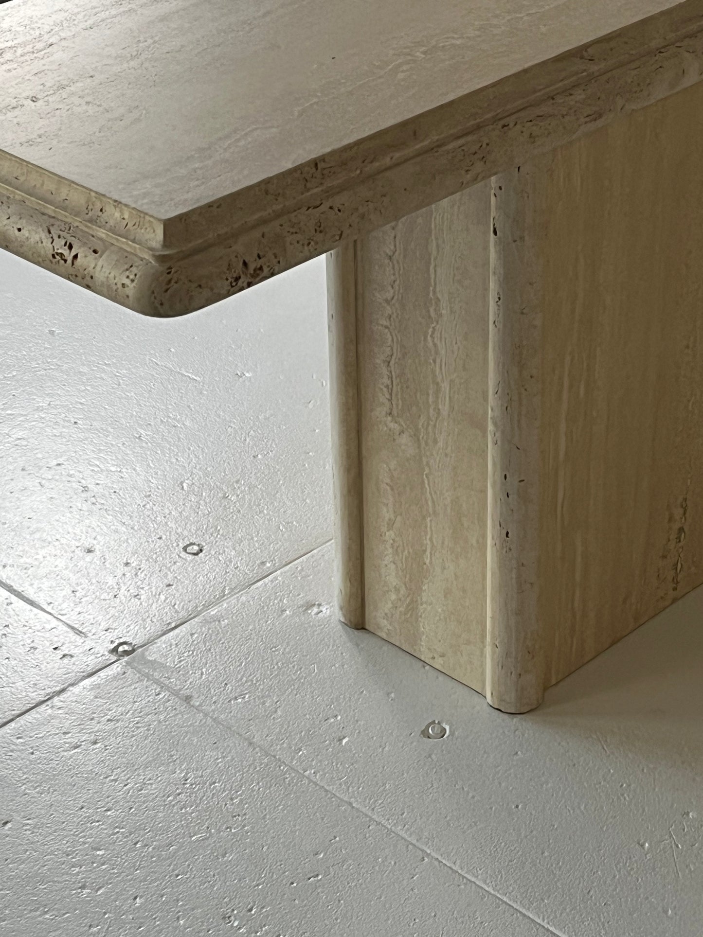 Italian Travertine Console Table