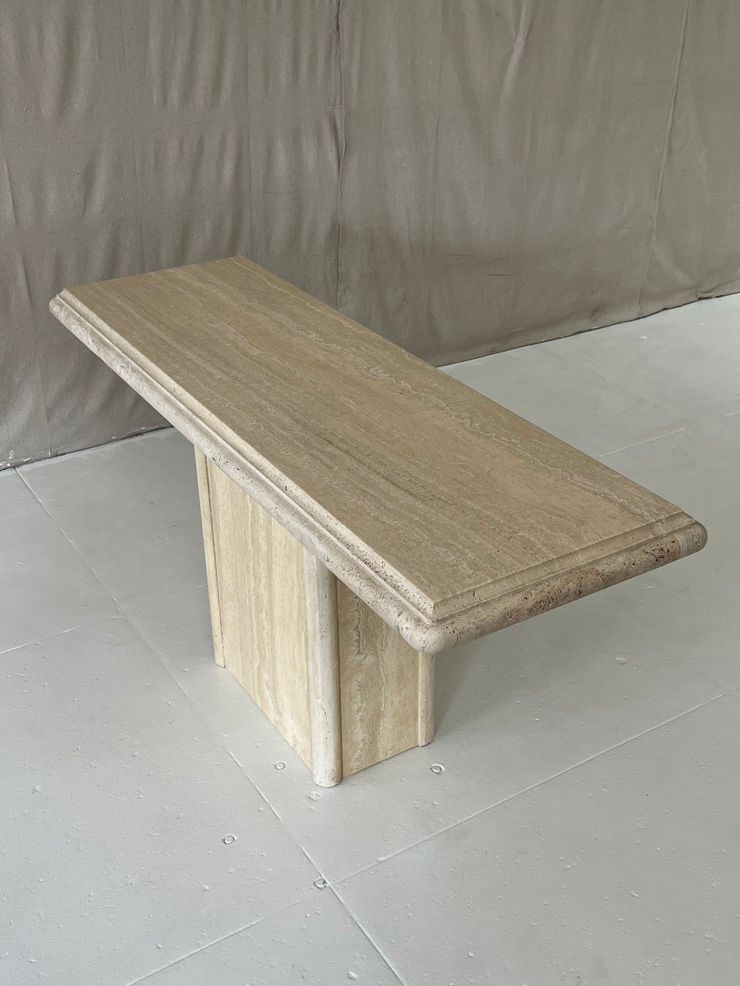 Italian Travertine Console Table