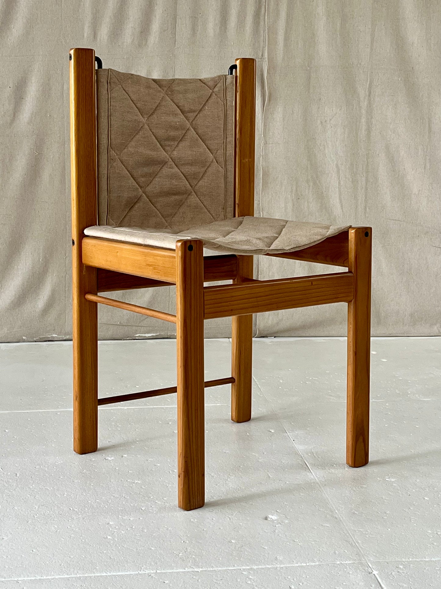 Vintage Oak & Fabric dining chairs