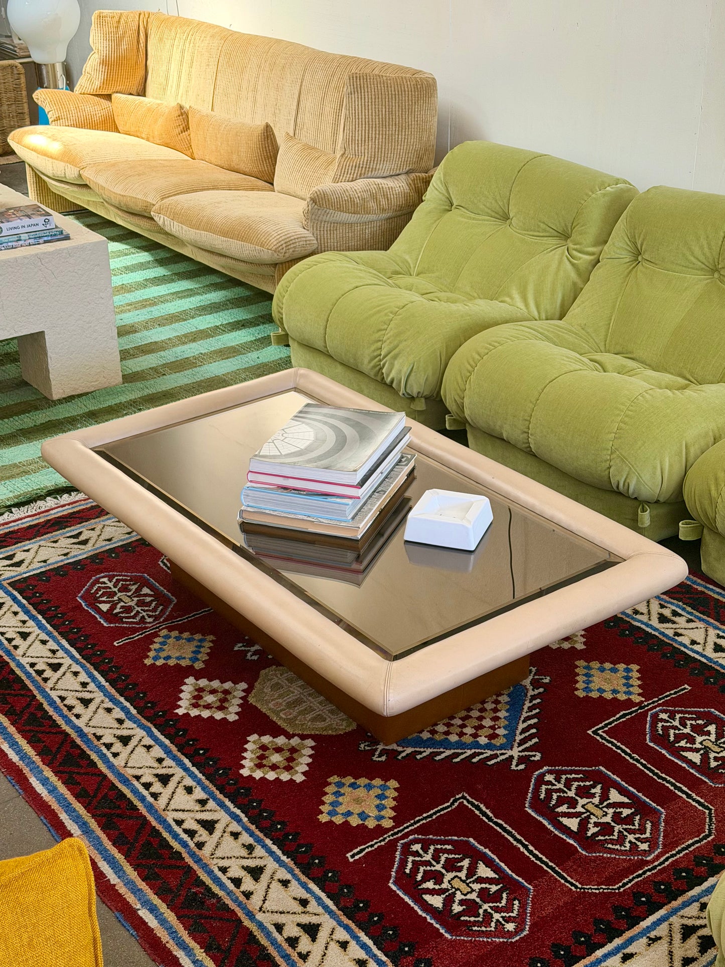 Rossi Di Albazzate Leather Coffee Table