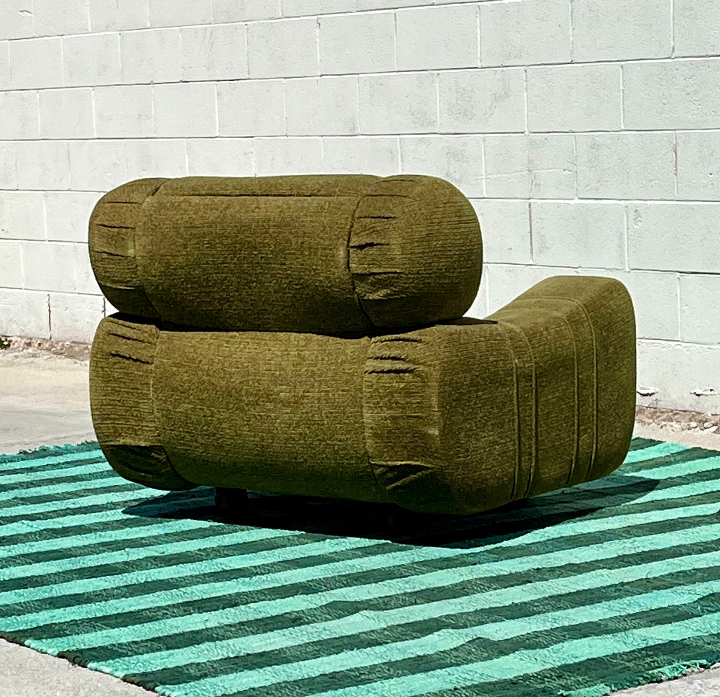 Vintage Oversized Green Armchair