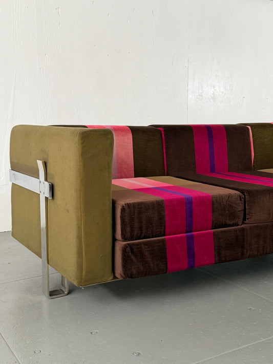 Steel Frame Italian Sofa