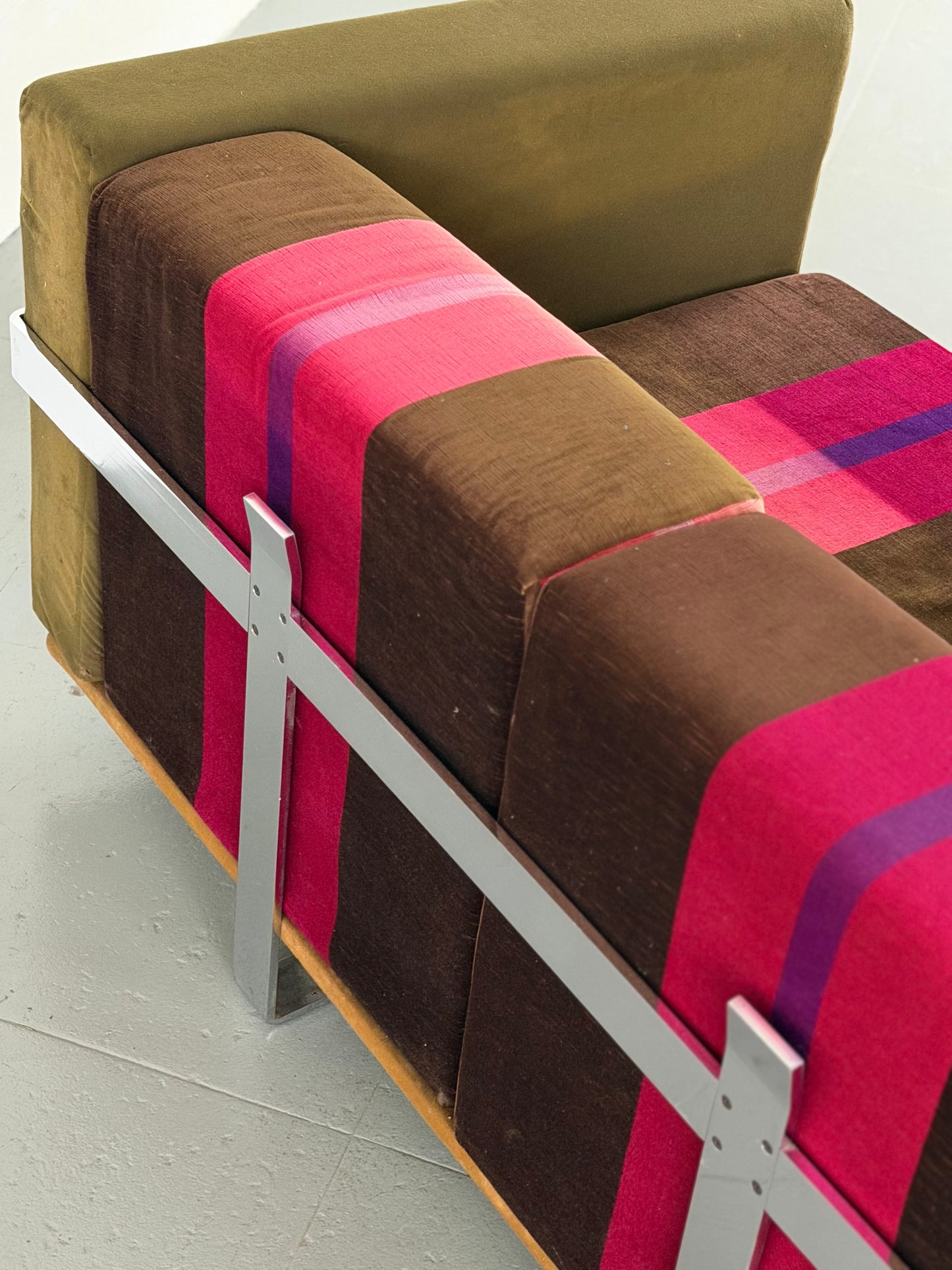 Steel Frame Italian Sofa