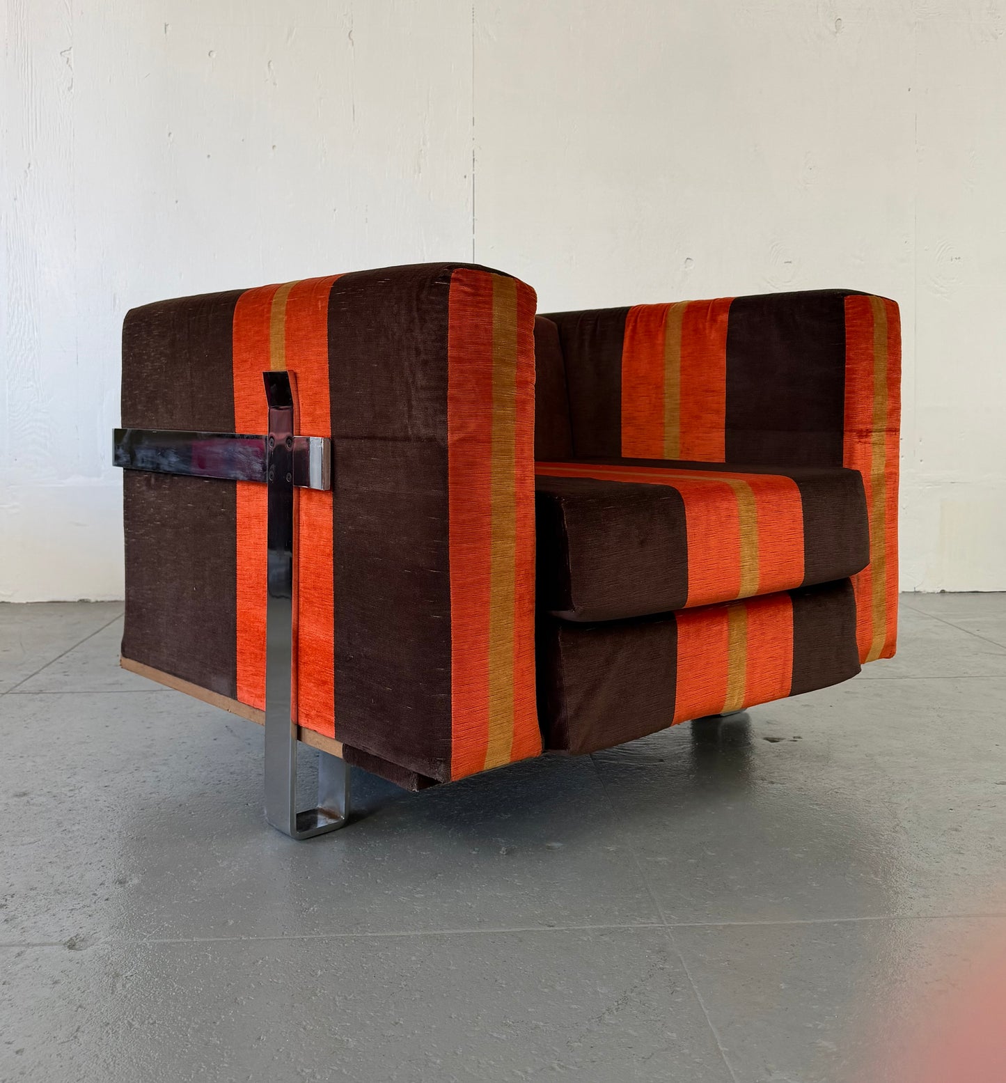 Vintage Steel Frame Armchair