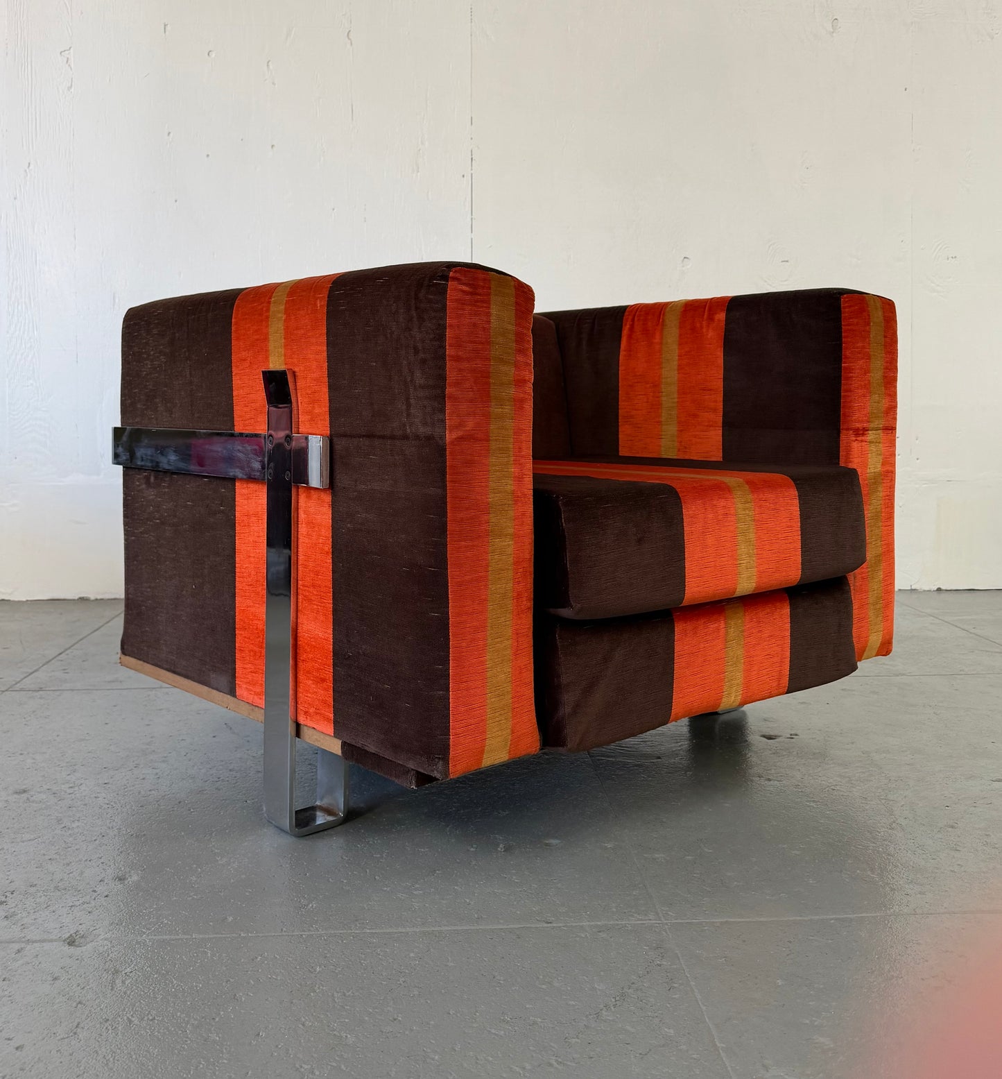 Luigi Caccia Dominioni steel frame armchair - Mobili Vintage