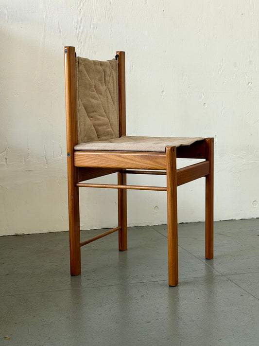 Vintage Oak & Fabric dining chairs