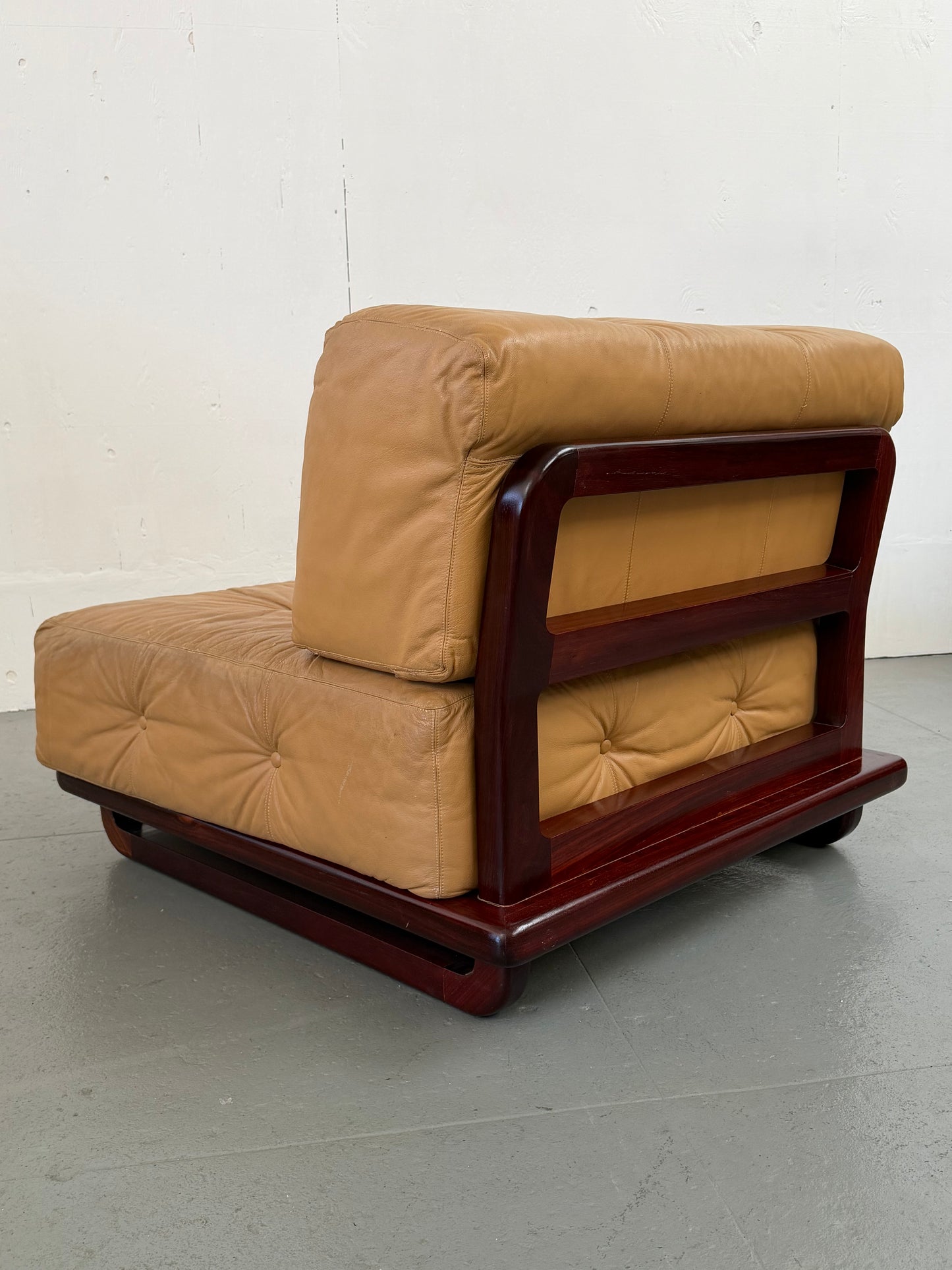 Rosewood and leather Italian chairs - Mobili Vintage