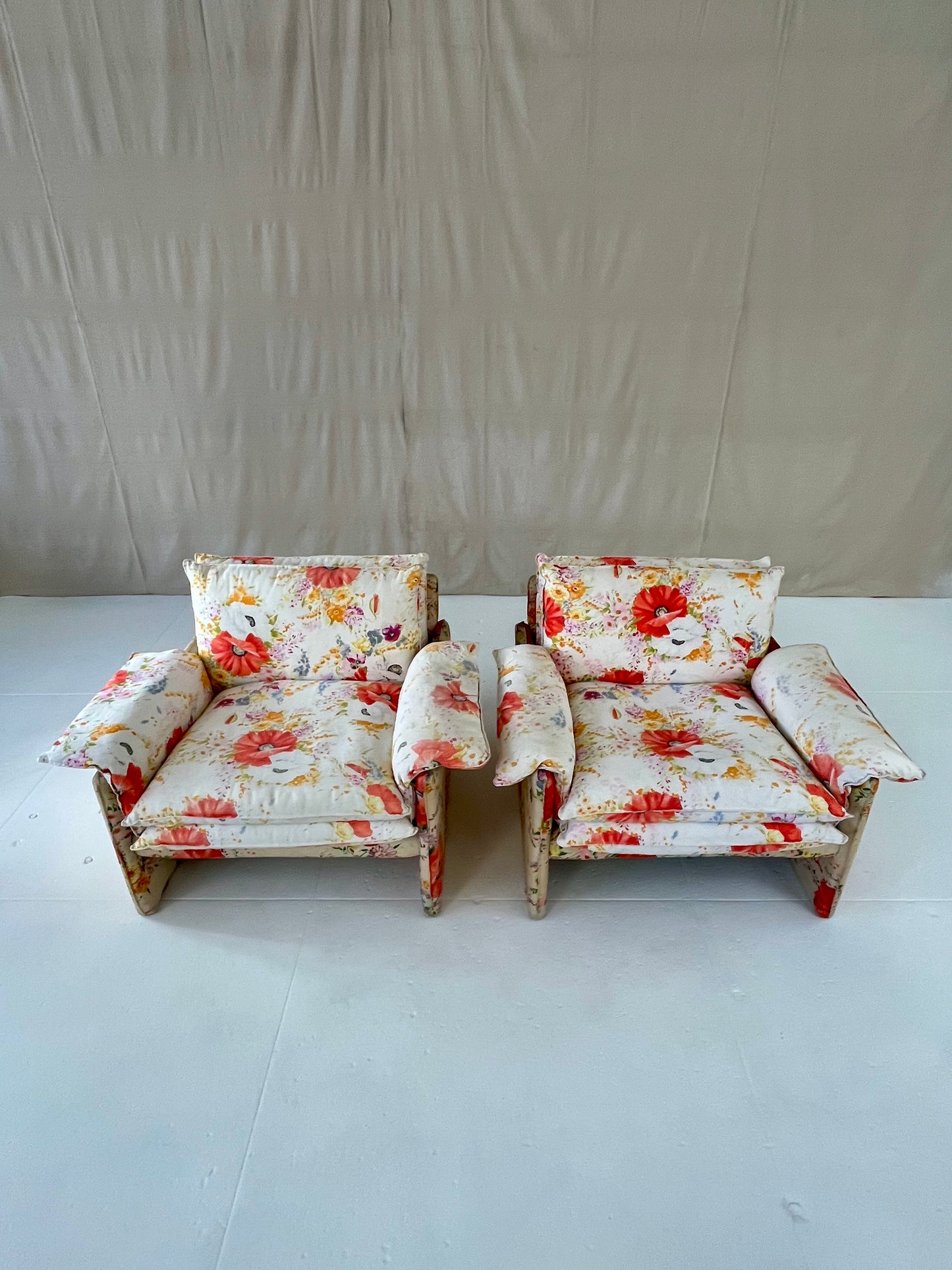 Floral Italian Armchairs