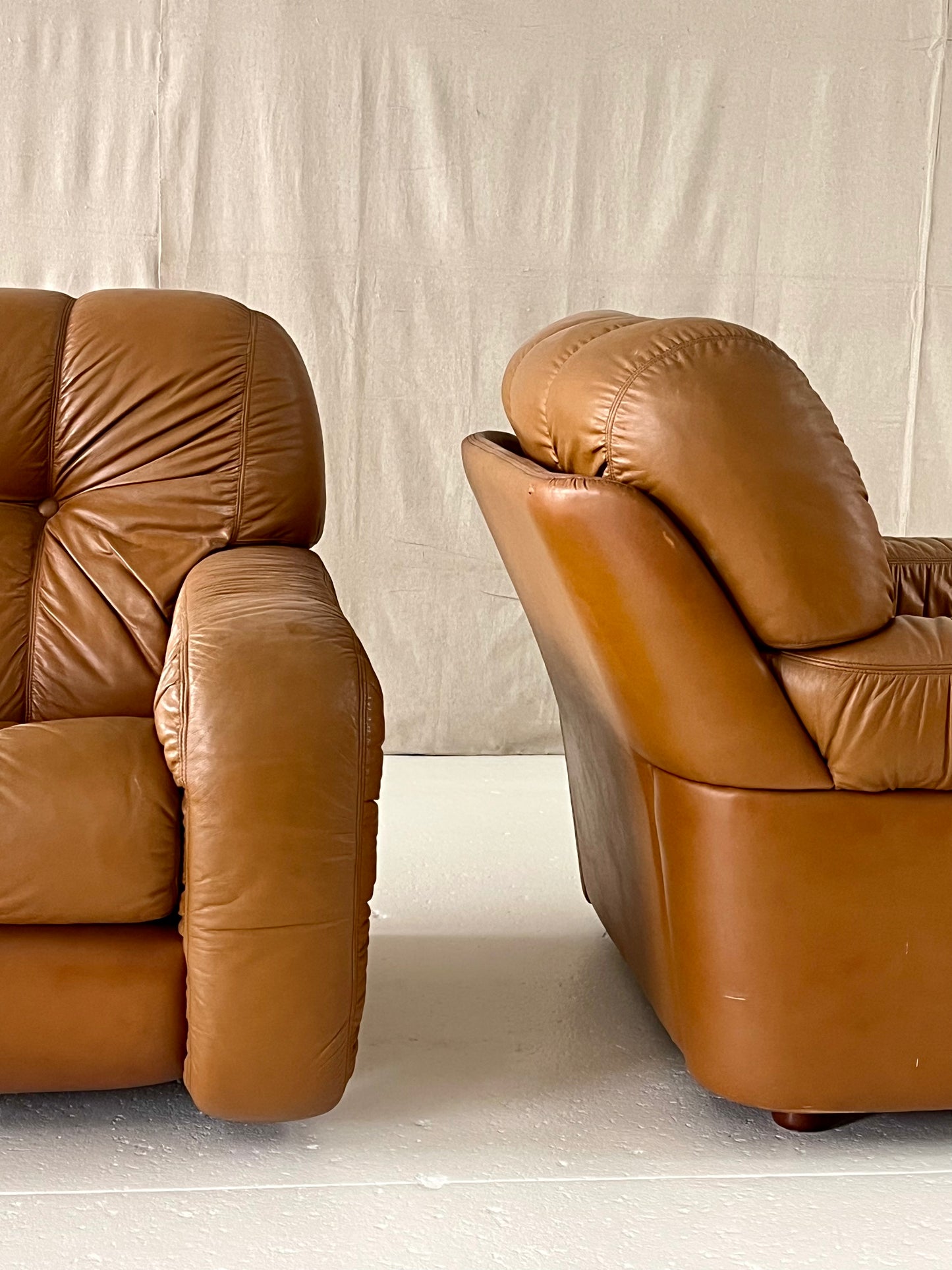 Busnelli leather armchairs