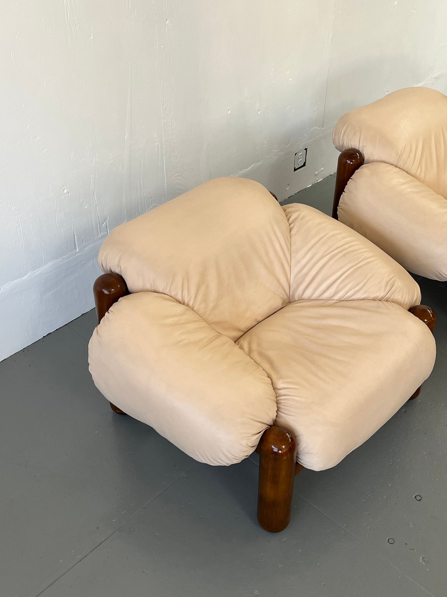 Vintage Gruppo Dam Leather Armchairs
