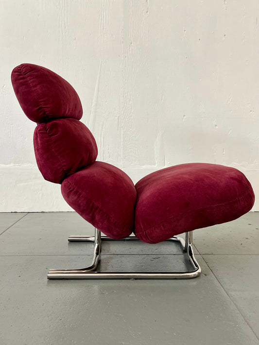 Italian Chrome Lounge Chair