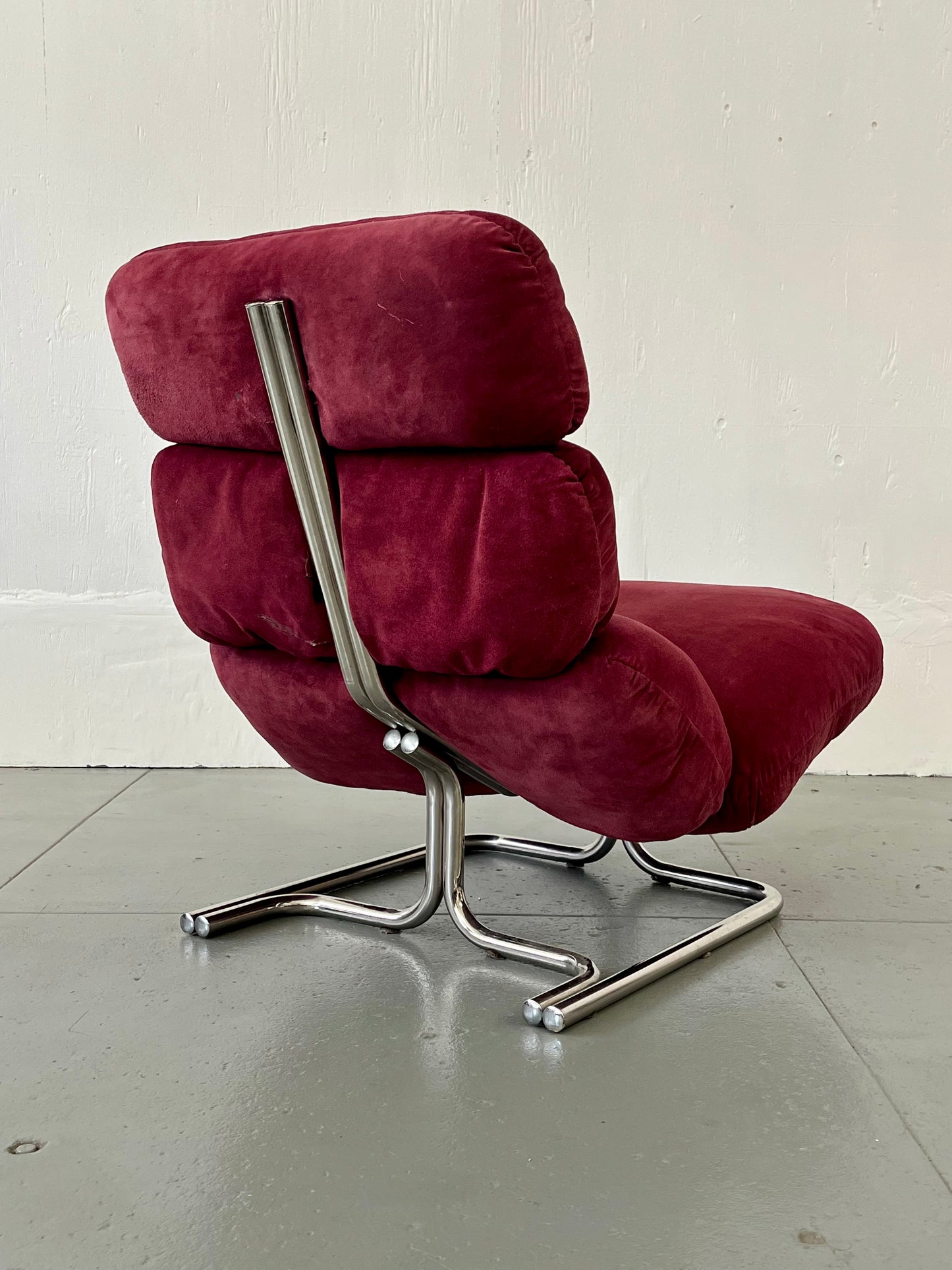 Italian Chrome Lounge Chair