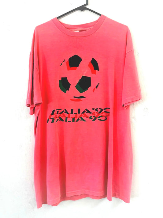 Vintage Italia 90 coral pink shirt