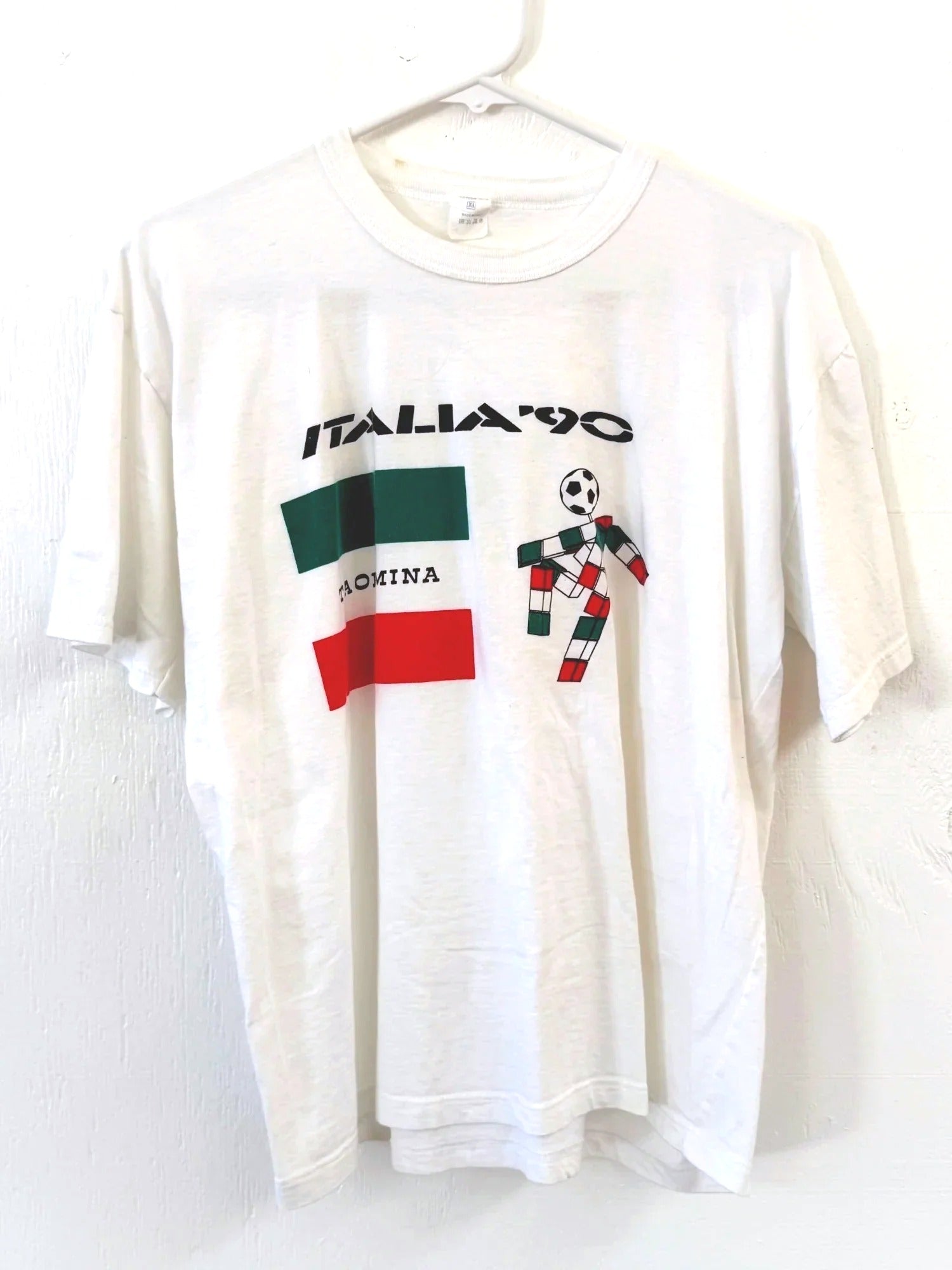 Vintage Italia 90 white shirt Taormina - front