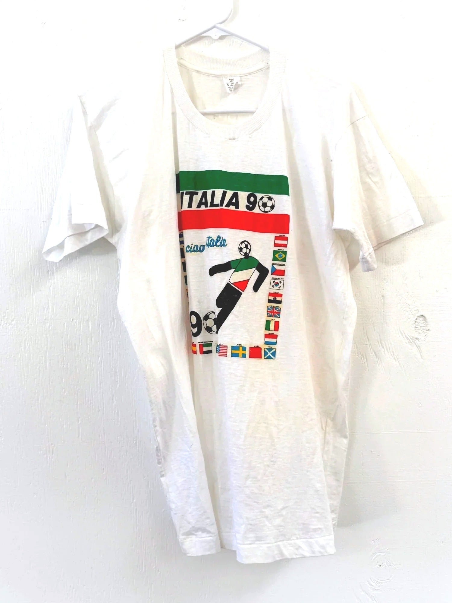 Vintage Italia 90 white shirt - front
