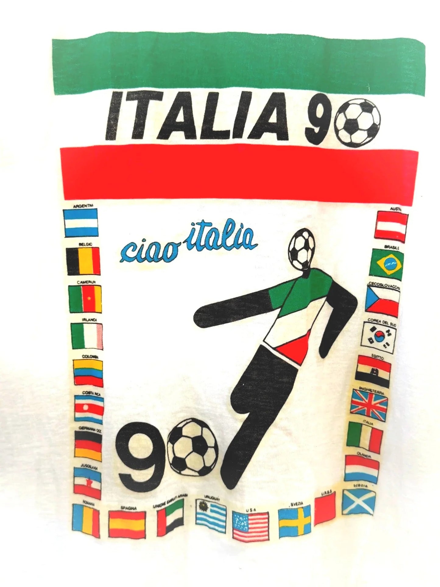 Vintage Italia 90 white shirt - detail